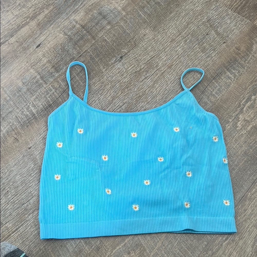 Blue Floral Women's Top